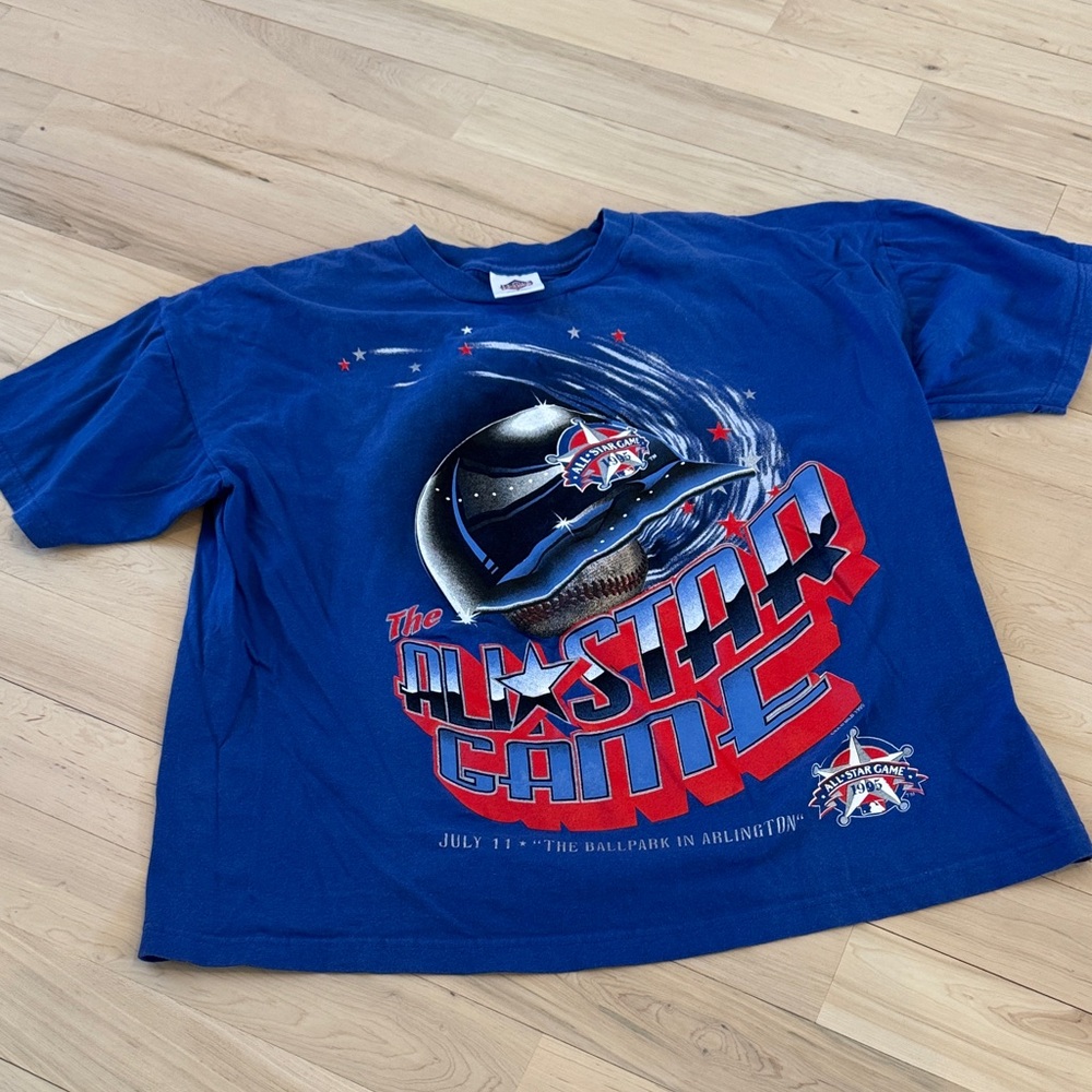 Vintage-90s-1995 MLB All-Star Game Texas Rangers T-Shirt-Tee-Athletic-L